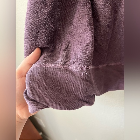 James Perse Vintage 100% Cotton Terry Purple Hoodie Women's Size S - Picture 12 of 16